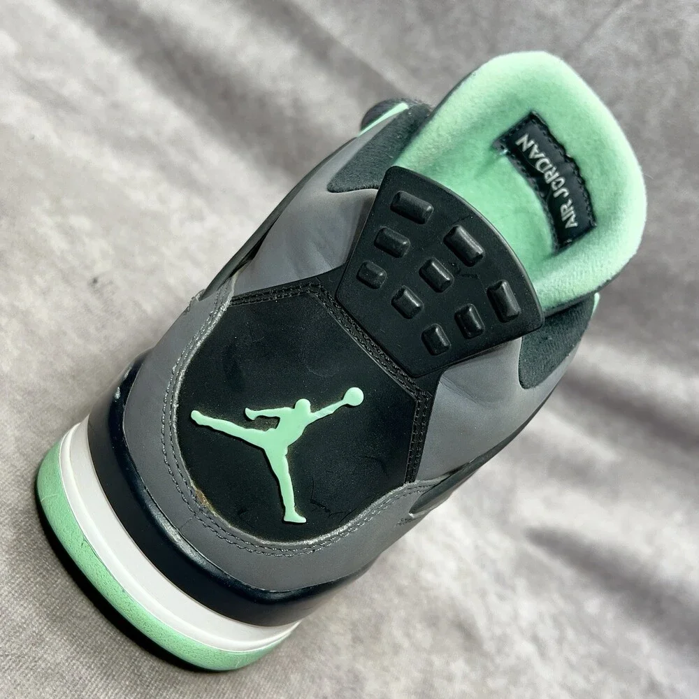 Jordan 4 Retro Green Glow 2013 Mens 11.5 Dark Grey Cement Black 308497-033